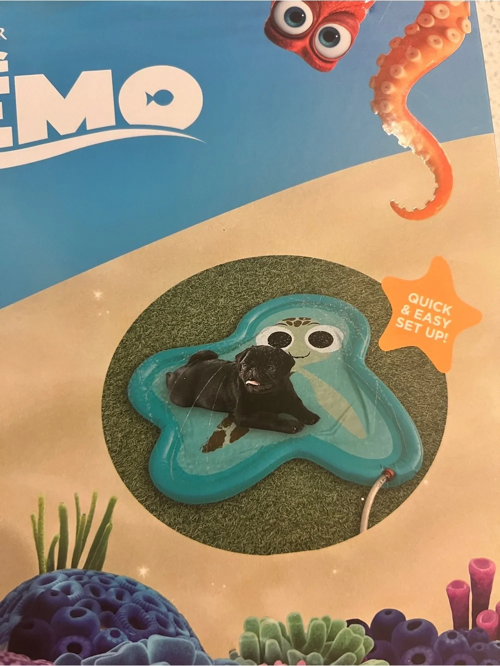 Disney Pixar Finding Nemo Teal Sprinkler Splash Mat